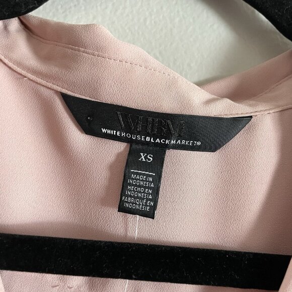 White House Black Market XS Pink Relaxed Button Front Long Sleeve Soft Shirt NWT - Picture 10 of 14